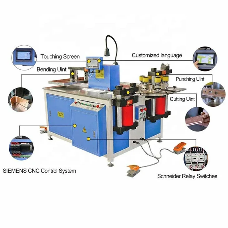 Hydraulic copper bar processing machine